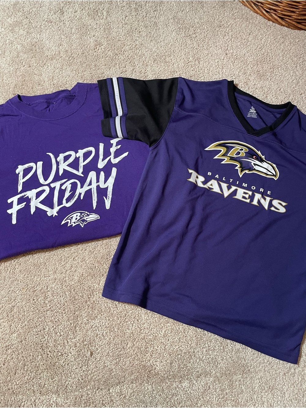 2 Baltimore Ravens Purple Short Sleeve Team Tee